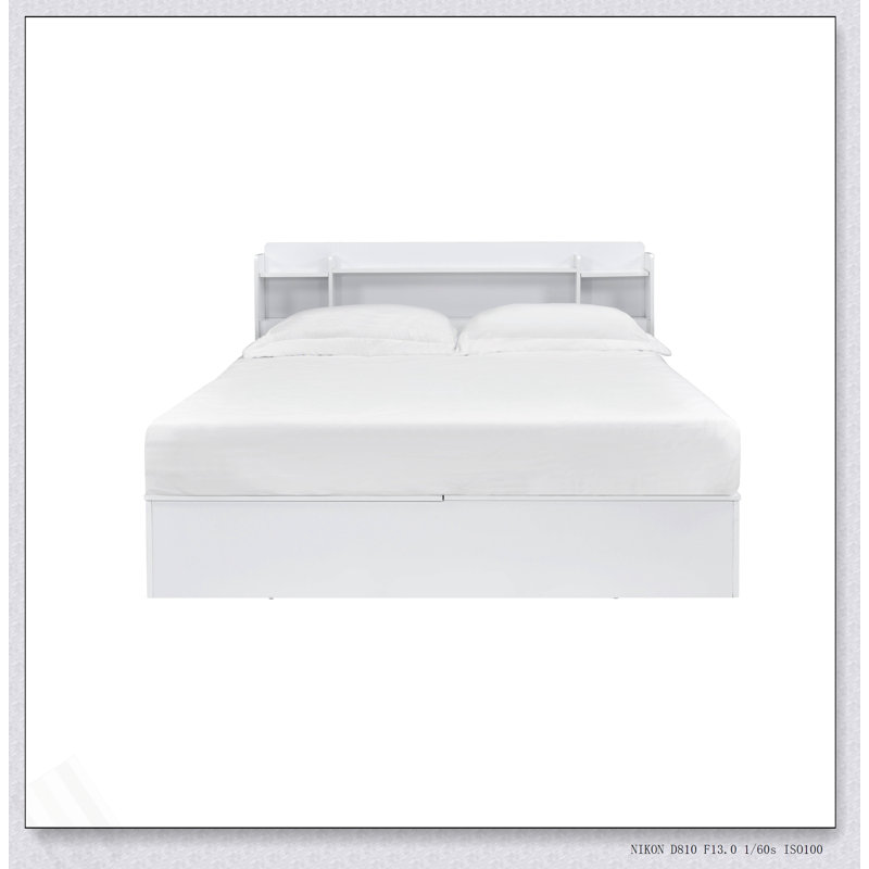 Grand lit perse blanc avec rangement Perse