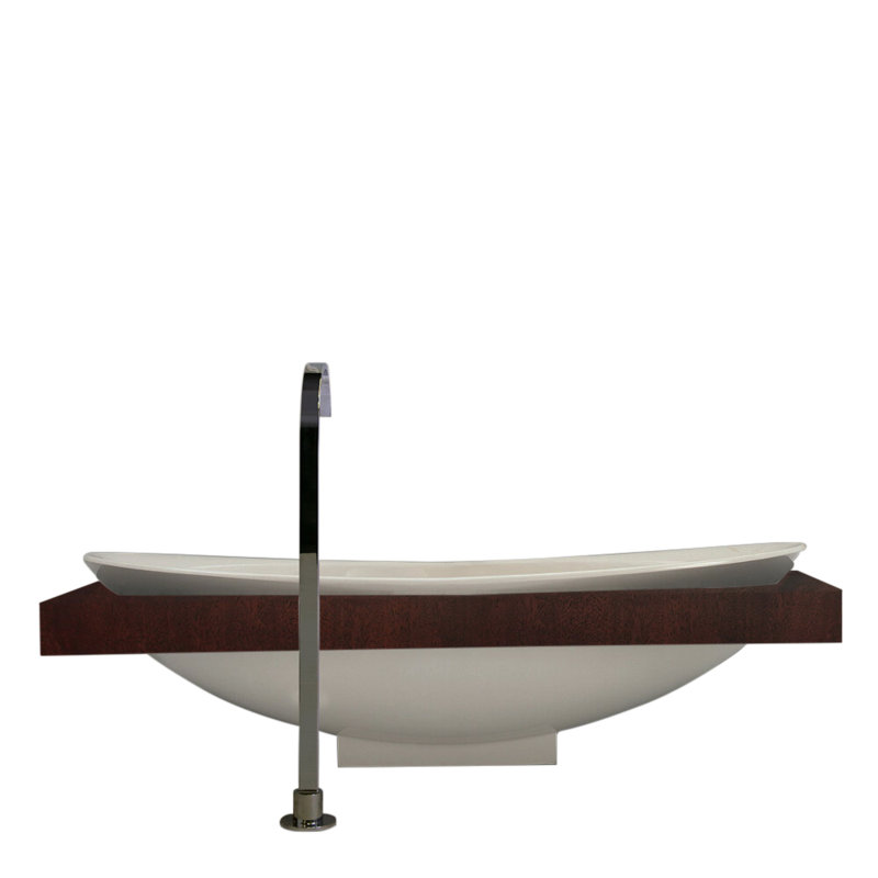 Suave 78.75'' L Soaking Bathtub, African Mahogany