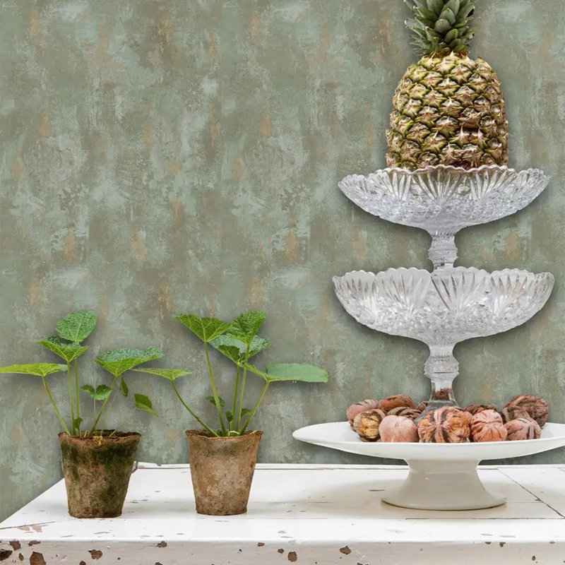 Dutch Wallcoverings Wallpaper Concrete Green