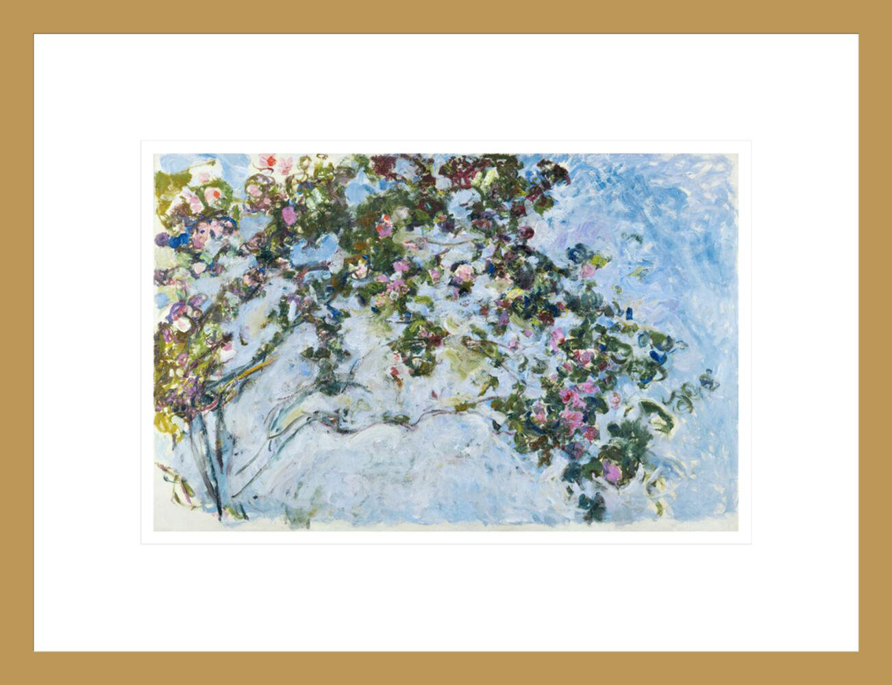 1000Museums Roses (Les Roses) by Claude Monet -Framed Giclee Print ...
