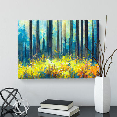 Cool Abstract Forest Vol.1 - Wrapped Canvas