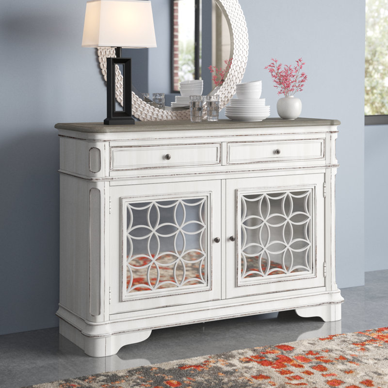 Colchester 56" W Sideboard w/ 2 Drawers & Doors, Oak/White