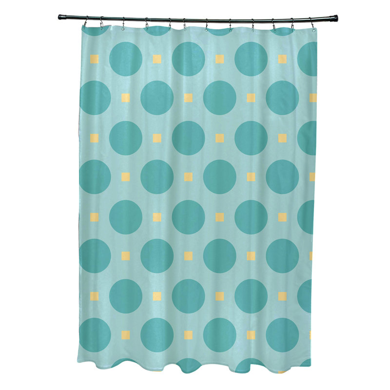 Rideau de douche Geartsje, Bleu clair / turquoise