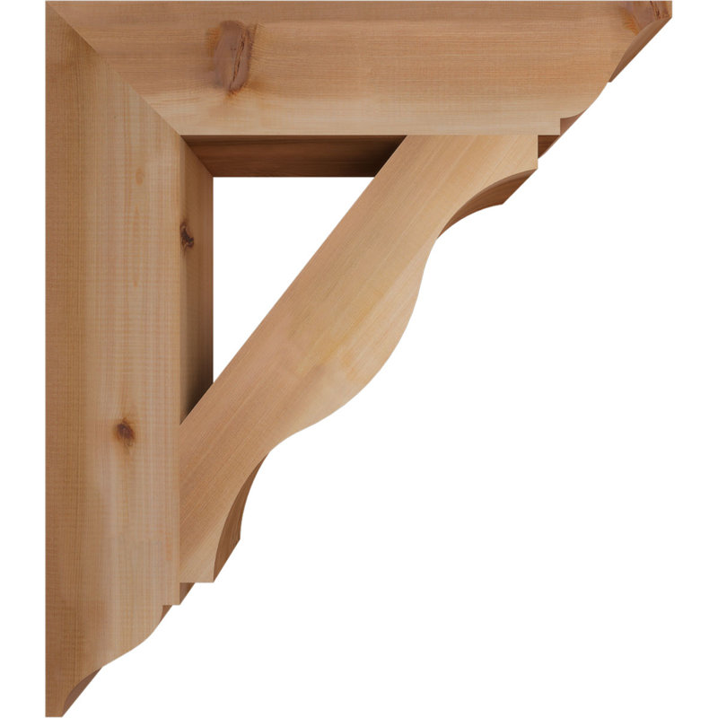 Support traditionnel Funston, H 32 po x l 5,5 po x P 28 po, Cèdre rouge de l'Ouest, Lisse