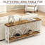 Console industrielle avec tablette de rangement à 2 niveaux, canapé extra long pour canapé derrière, table d'entrée étroite pour salon, vestibule, couloir et bureau