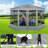 15x15ft Extra Large Pop-Up Gazebo Canopy Tent with Mosquito Netting-106897504
