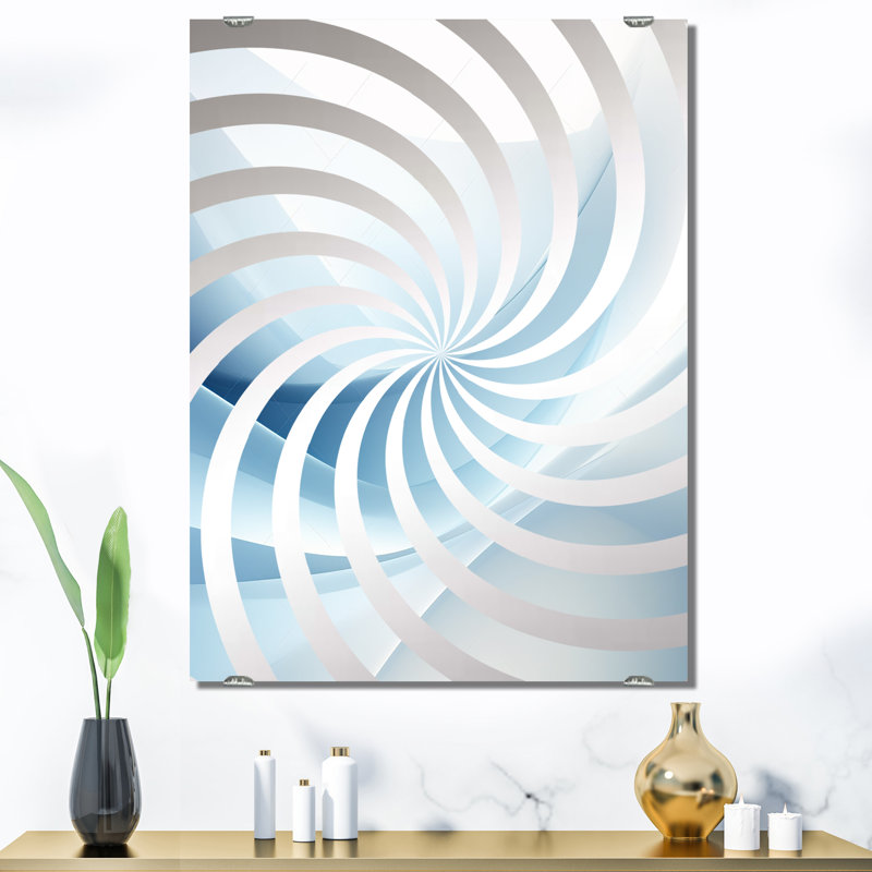 Abstract Fractal Fusion V - Abstract Fractal Wall Mirror Decor MIR137537, 40" x 30"