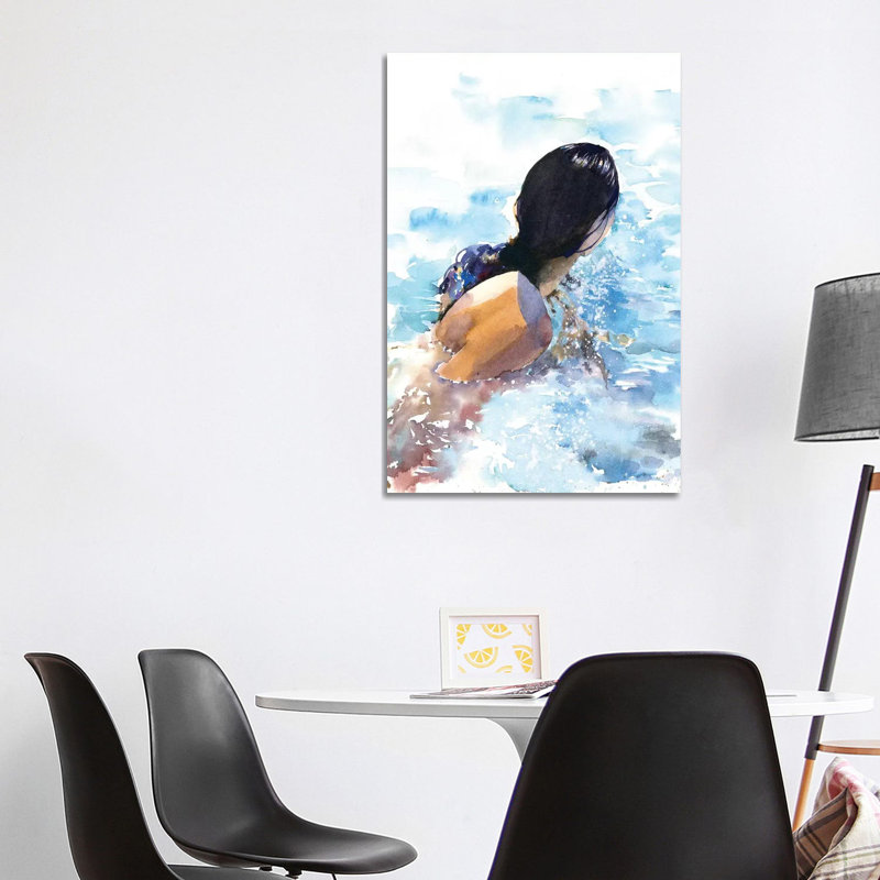 Swimmer by Marina Ignatova - Wrapped Canvas Gallery-Wrapped Canvas Giclée, 101.6 cm H x 66.04 cm W x 3.175 cm D