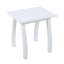 Table d'appoint rectangulaire en bois d'acacia en polyuréthane blanc, table de bout rectangulaire résistante aux intempéries pour le patio, le jardin, la pelouse et le salon