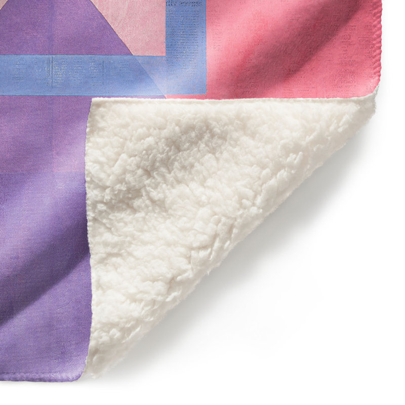 Couverture géométrique sherpa douce joy, l 51 po x L 60 po