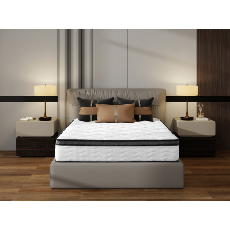 Riverwyn Modern Comfort Hybrid Mattress with Memory Foam and Pocket Springs, 12", Queen