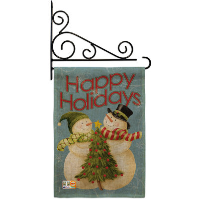 Double Sided 18.5'' H x 13'' W Polyester Christmas Flag Set