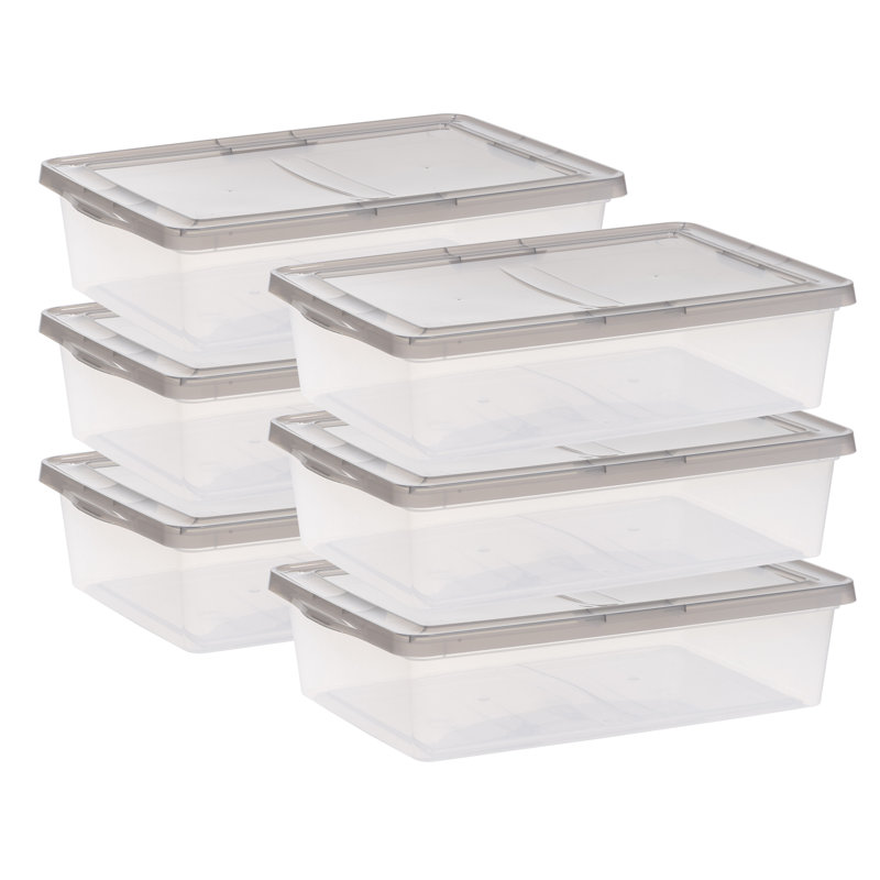 Boîte de rangement en plastique Didmarton, 28 pintes, 6
