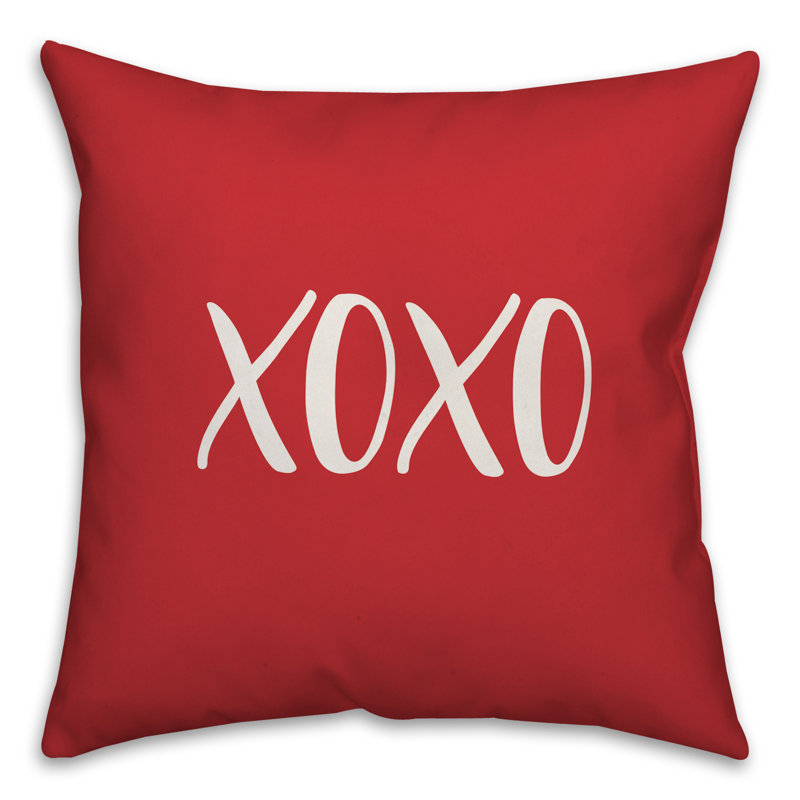  Coussin Xoxo, Rouge / Blanc, Coussin décoratif