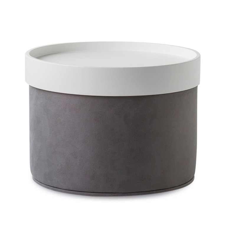 Repose-pieds Celine de 18 po de large avec plateau Celine, Gris foncé