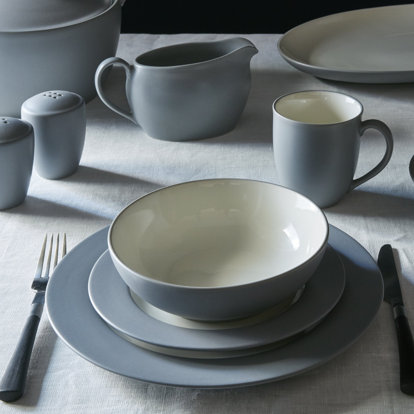 Noritake Colorwave Rim Salad Plates, 8-1/4", Slate