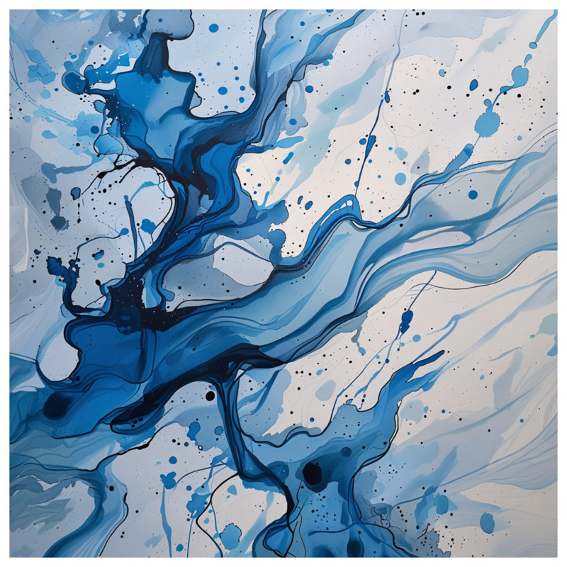 Coussin décoratif abstrait, coussins double face Art, 16 x 16 inches