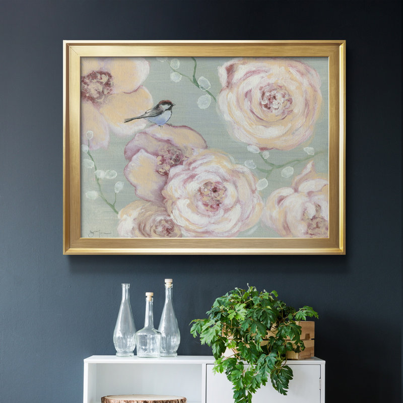 «Blush Melody», reproduction d'art encadrée, H 22,5 po x l 30,5 po x P 1,5 po, Toile avec cadre doré