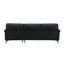 Eilene Black Top Grain Leather Sofa