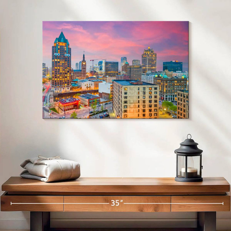 Sireci Scenic Milwaukee Skyline, 34" H x 51" W