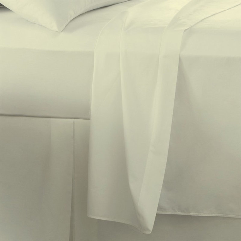 Barrone Percale Fitted Sheet, Single Fitted Sheet, Cream
