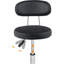 Tabouret roulant à hauteur ajustable - noir - chaise de bureau et de dessin pivotante à 360 °, salon polyvalent, tabouret de barbier ou tabouret