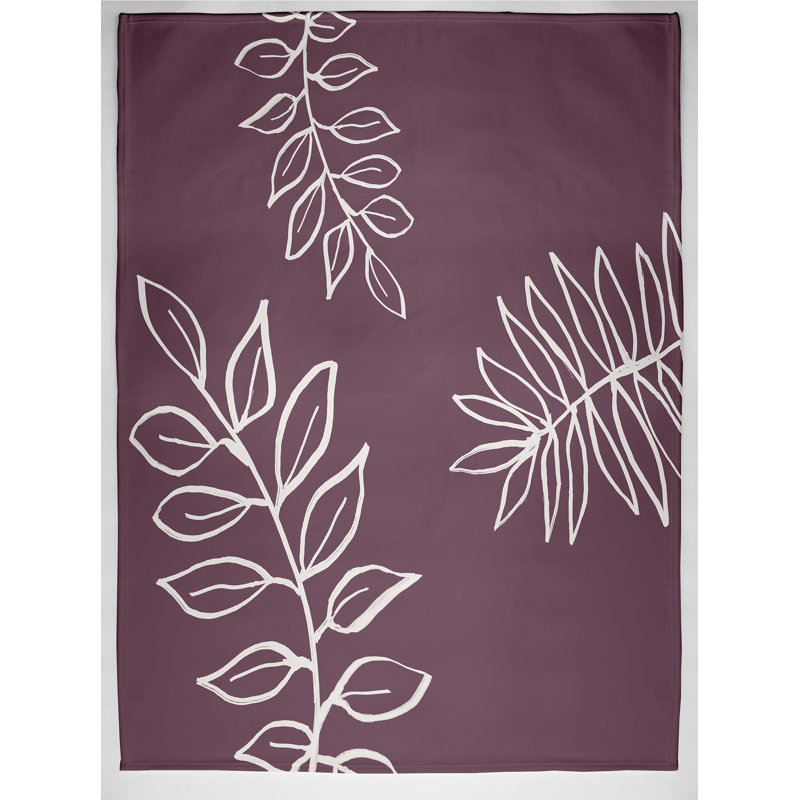 Tiernan Plain Weave / Muslin Throw Blanket, Purple