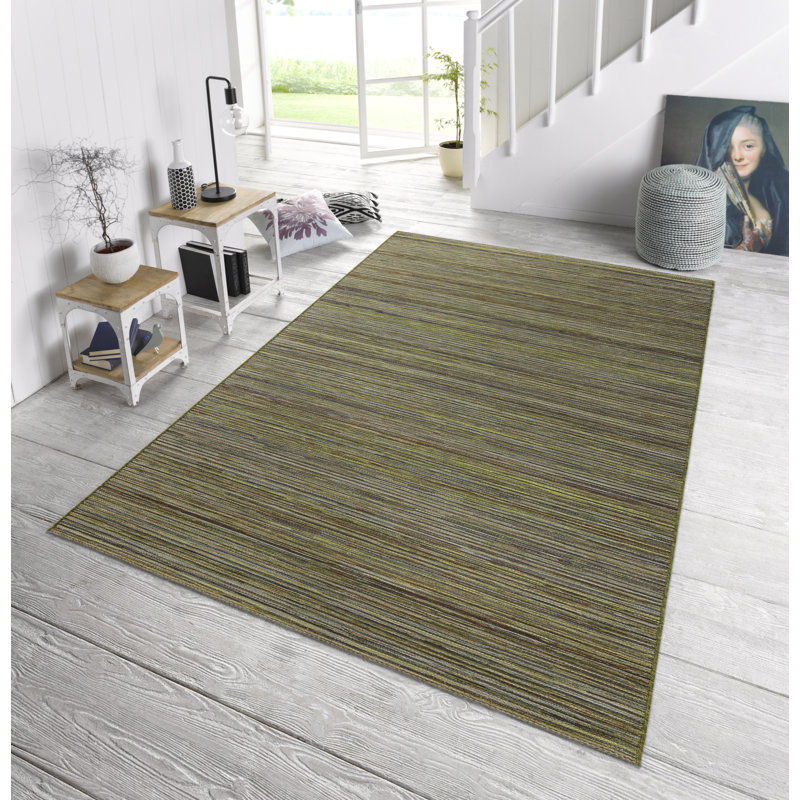 Lotus Flatweave Green Rug, Rectangular 200 x 290cm