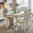 Retro Beige Rectangular Solid Wood Dining Table-1449092125