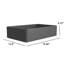 Lavabo de salle de bain rectangulaire moderne en béton gris 20,5 pouces, pour la salle de bain-114884118