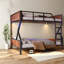 Lit superposé double au-dessus de double avec rangement, conception moderne pour la maison
