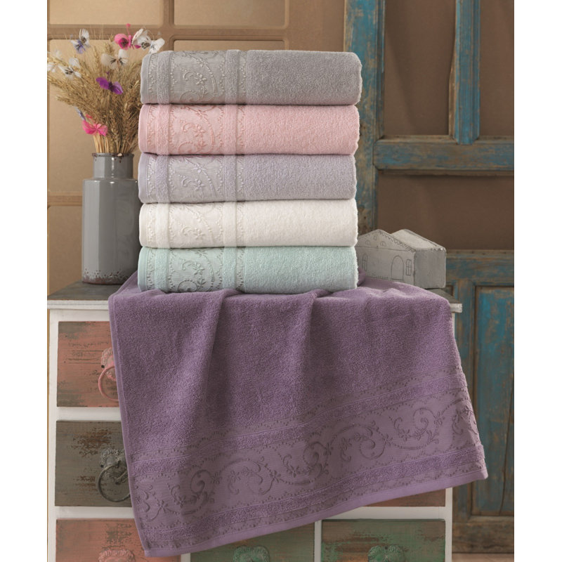 Ensemble de serviettes essuie-mains 100% coton 6 pièces Umer