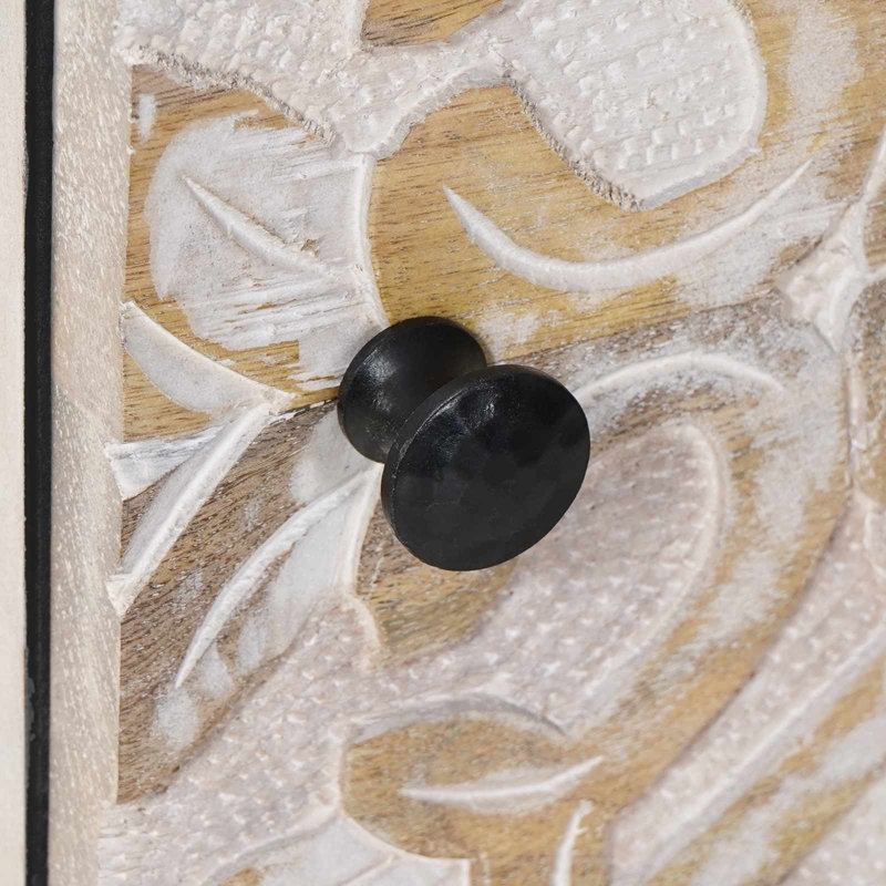 Solid Wood Rectangle Accent Cabinet