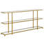 Mcchesney 162.6cm Glass Top Console Table-237497913-237497912