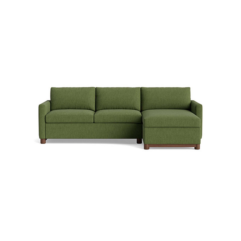 Reve Sofa with Chaise (with Storage), Chaise On Right, Performance Weave - Basil