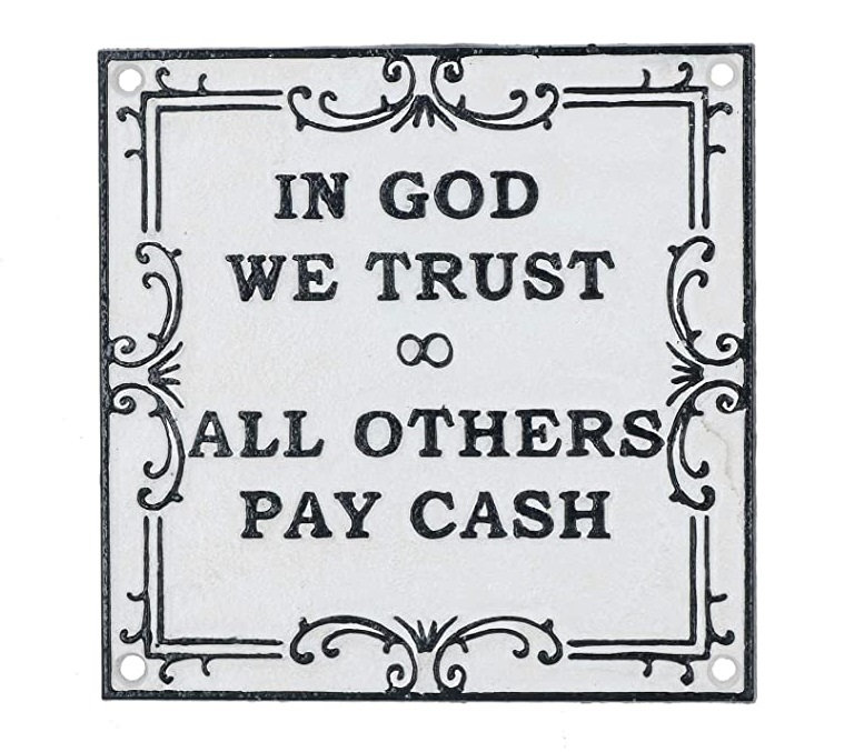 In God We Trust Metal Wall Sign