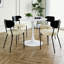 Chaise de salle à manger simple moderne gris avec dossier rembourré et tabouret de chambre familiale-107180661-107180662