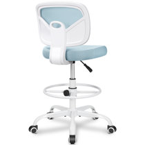 Ergonomic Mesh Drafting Chair - Serena Adjustable, Breathable Mesh, Lumbar  Support, Ergonomic and Height Adjustable Flip-Top Office Chair with Foot  Ring for Maximum Comfort and Productivity - White 