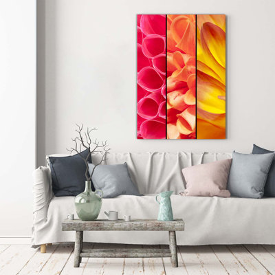 Colourful Flowers - Wrapped Canvas Print