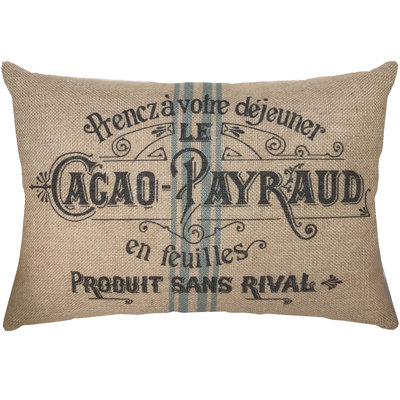 Zarate Jute / Sisal Reversible Throw Pillow
