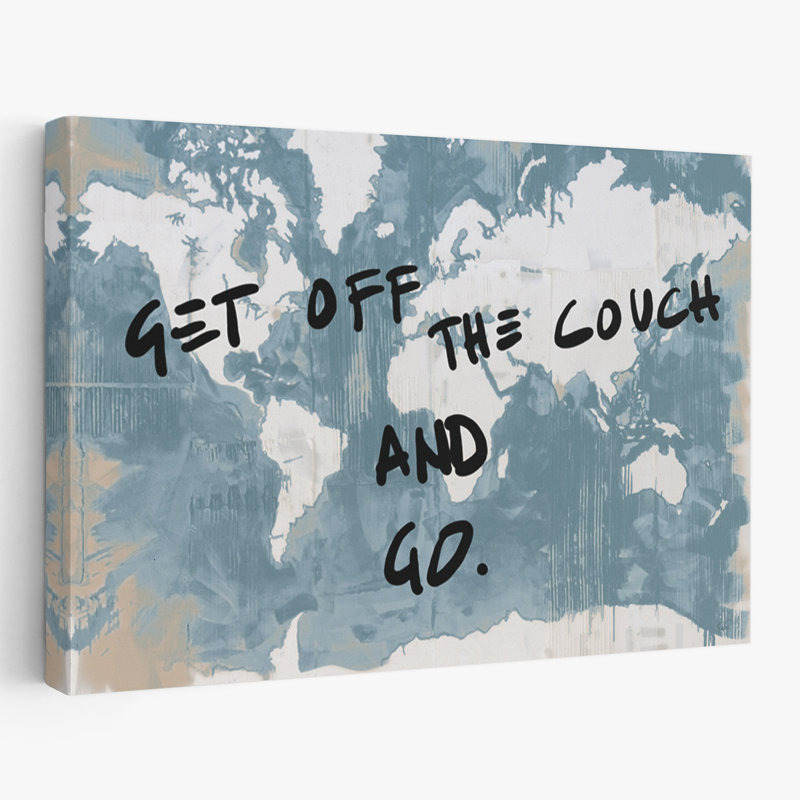 «Get Off The Couch World» - Sid29376 Sid29377, art abstrait noir, H 16 po x l 24 po