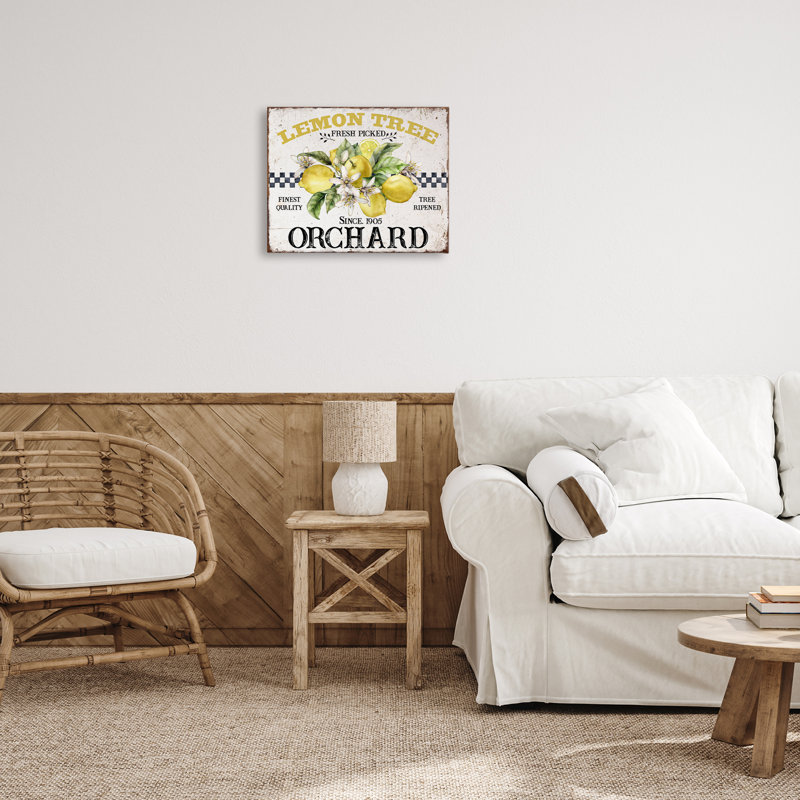 Art mural sur toile «Lemon Tree Fresh Picked» par Creatif Belle bp-613_CN, H 16 po x l 20 po
