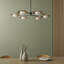 Modern 6-Light Gold/Bronze Chandelier