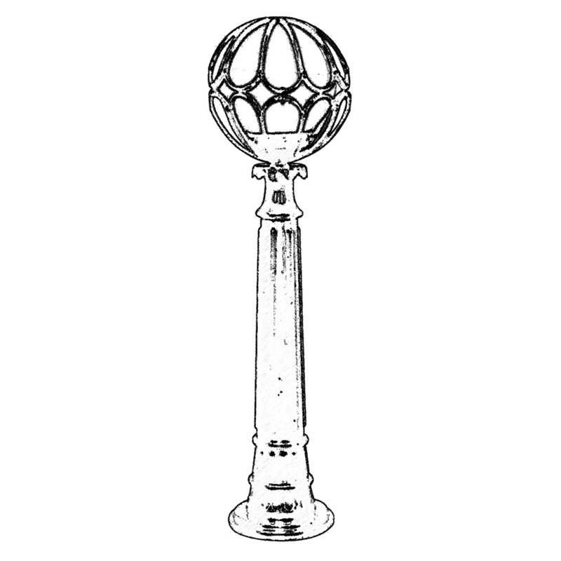 Aarjan Frosted Lamp Post (Full)