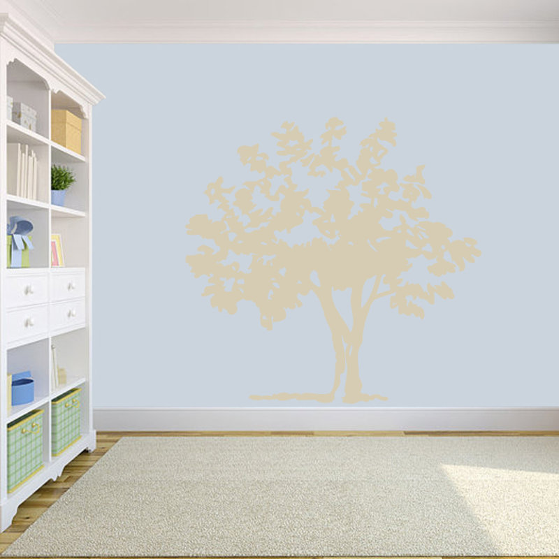 Plants & Flowers Non-Wall Damaging Wall Decal, Beige