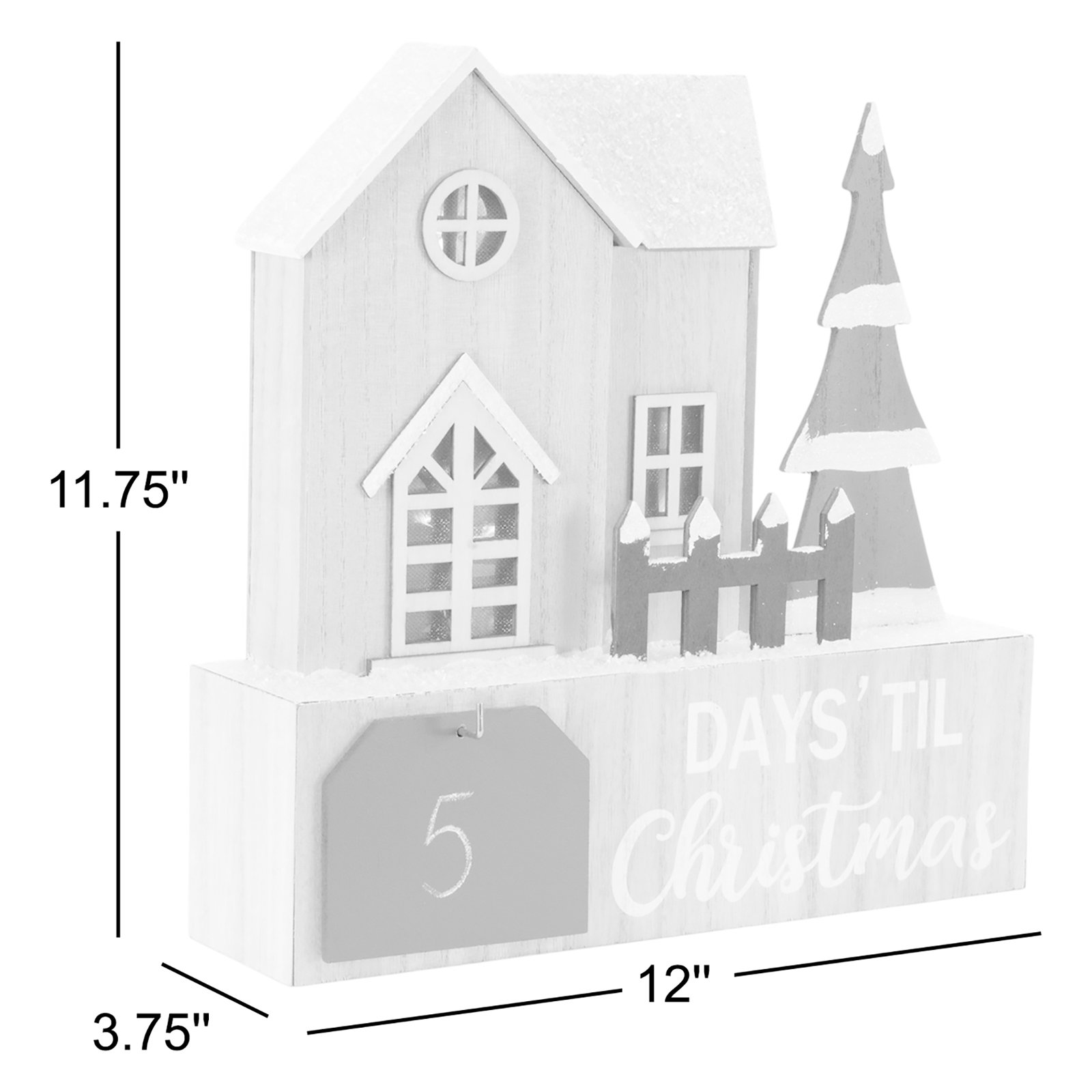 Lighted House Christmas Countdown Decor
