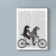« schnauzer tandem text », reproduction d’impression sur toile tendue-33420502