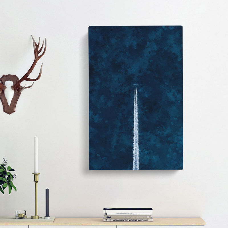 Contrails From The Airplane - Wrapped Canvas, 60cm H x 40cm W x 4cm D