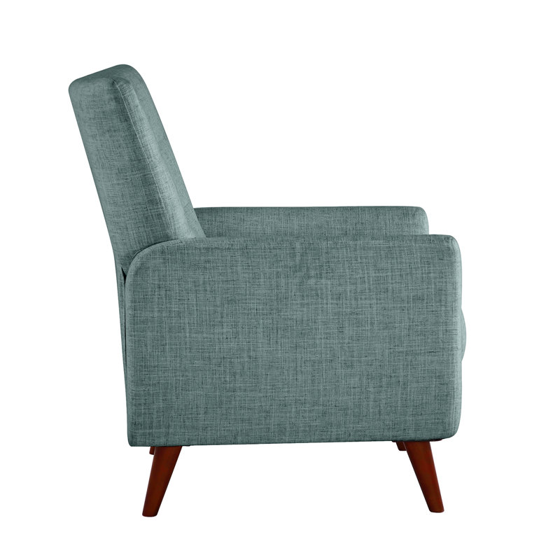 Fauteuil inclinable Amaurie Tacho avec dossier capitonné, Polyester bleu
