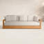 Montford Teak Patio Sofa with Cushions-684620541